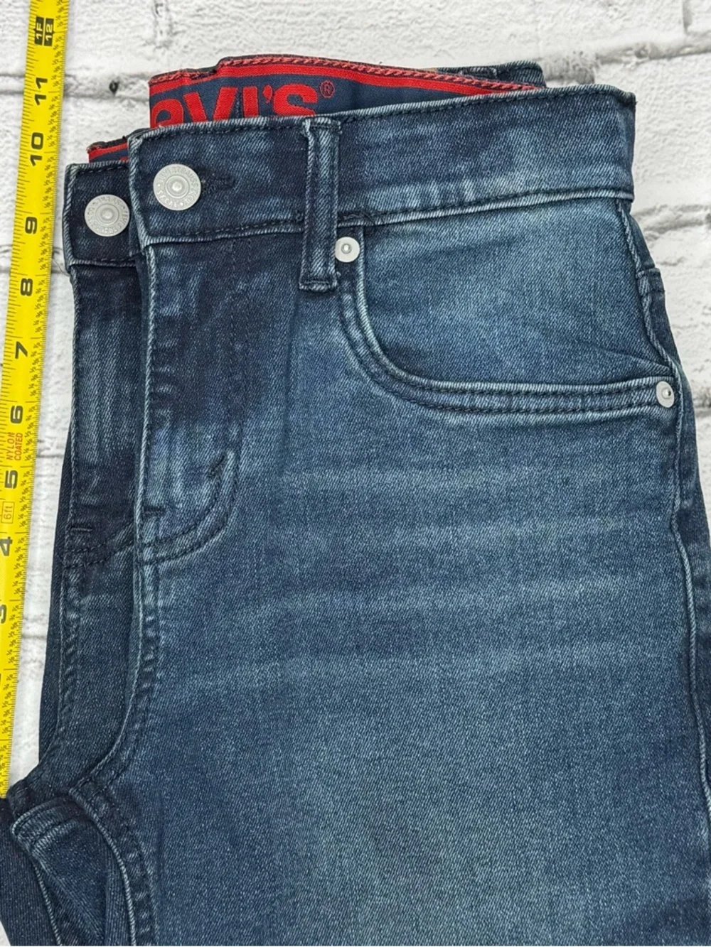 Lot of 2 Levis Boys Denim Jeans 514 Straight Dark Wash Size 14R 27x29